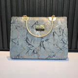 Luxurious Marble-Pattern Handbags