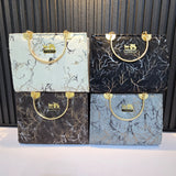 Luxurious Marble-Pattern Handbags