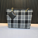 Elegant Plaid Tote Bags