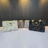 Luxurious Marble-Pattern Handbags