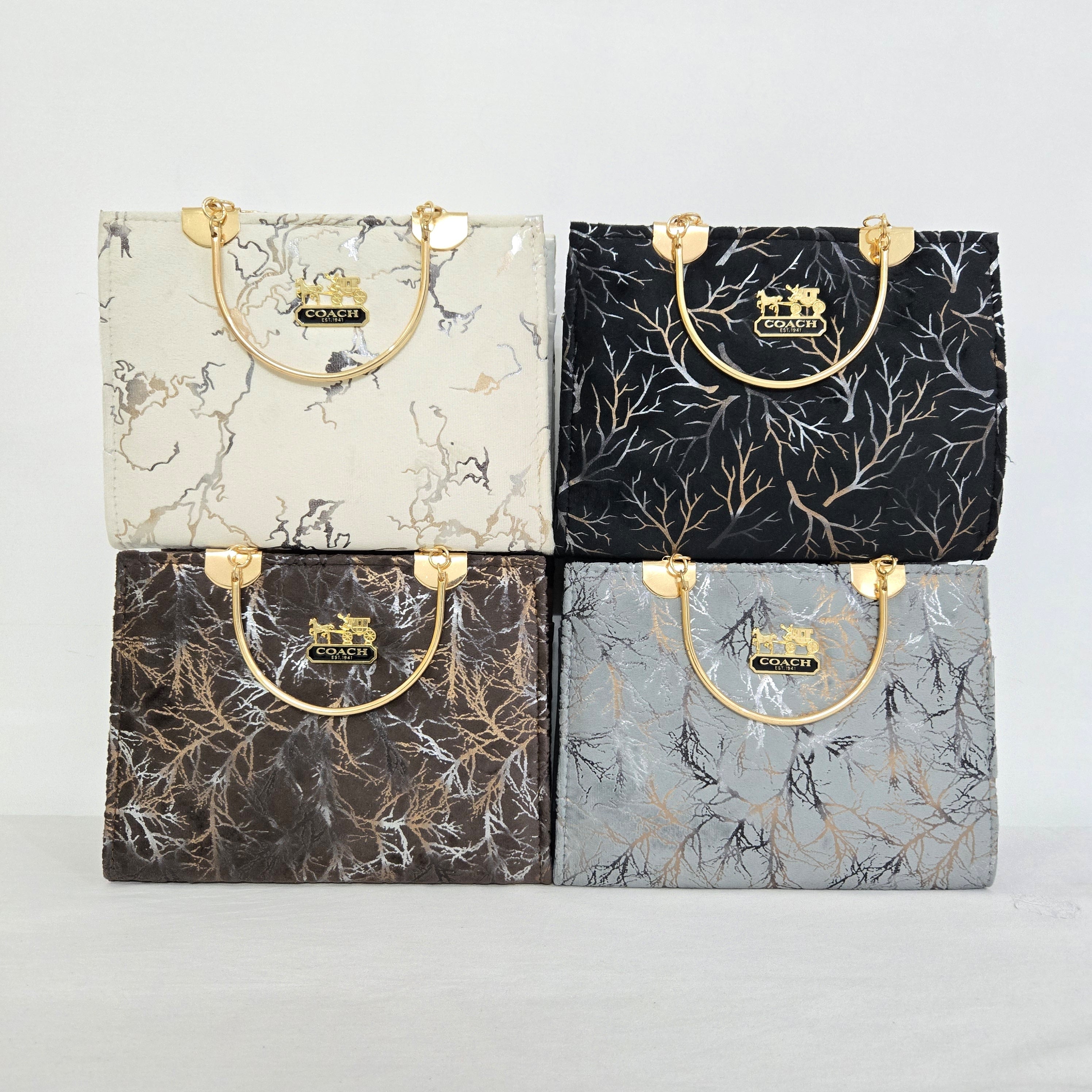 Luxurious Marble-Pattern Handbags
