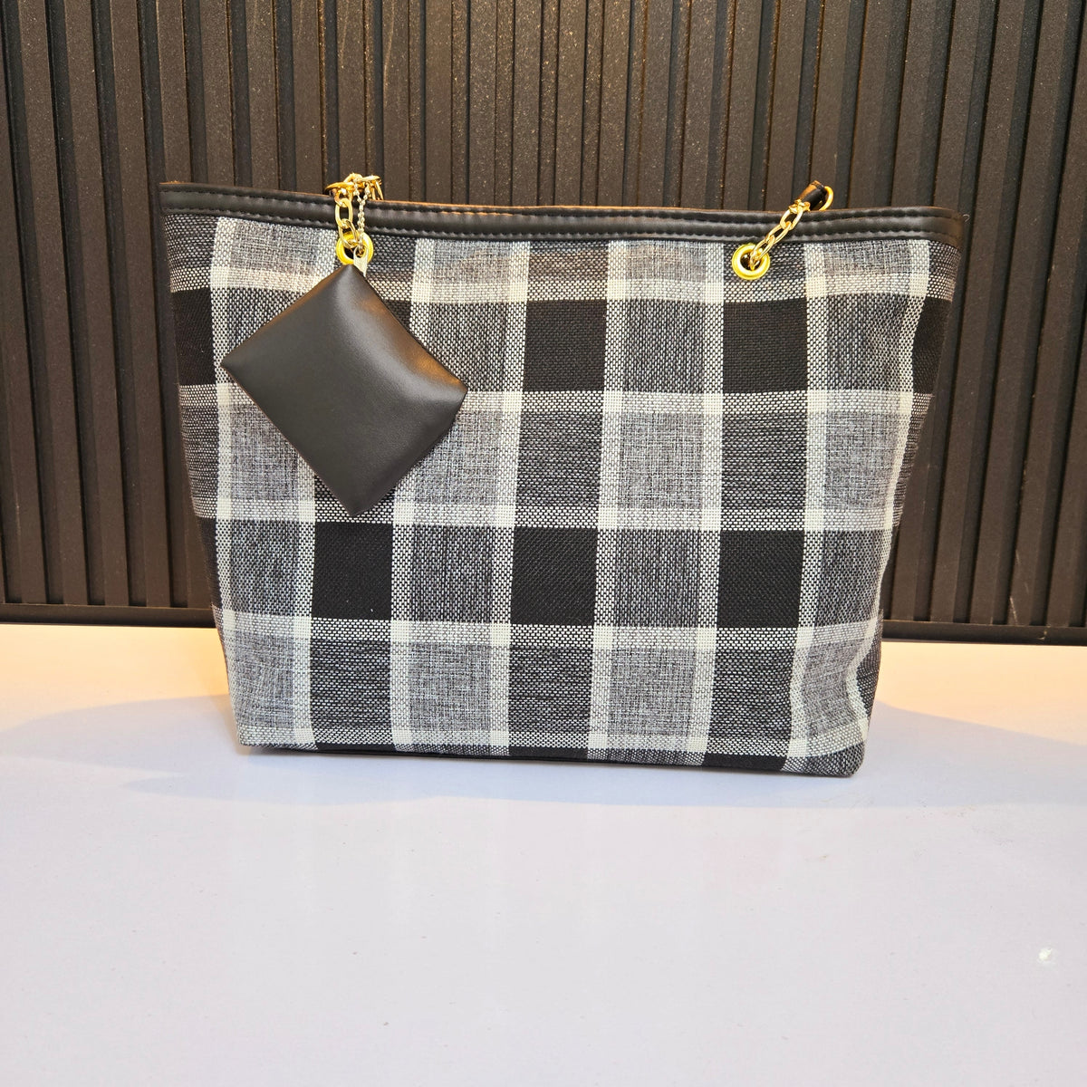 Elegant Plaid Tote Bags