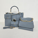 Handbag Set with Gold Accents