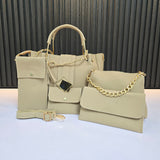 Handbag Set with Gold Accents