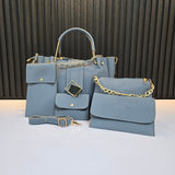 Handbag Set with Gold Accents